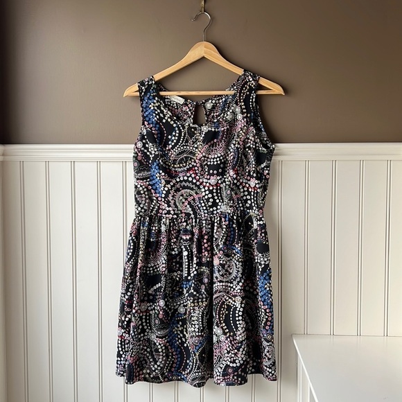 HONEY PUNCH Black Printed Babydoll Tunic Dress Size M/L - Picture 15 of 15